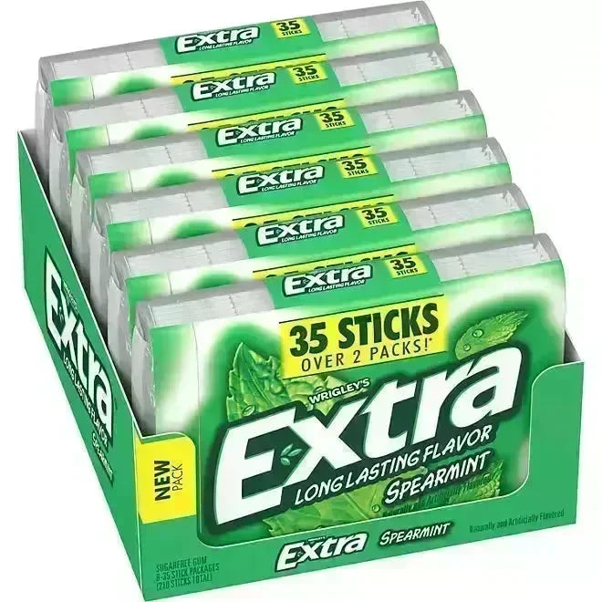 Extra Spearmint Sugar Free Gum: 6-Piece Box