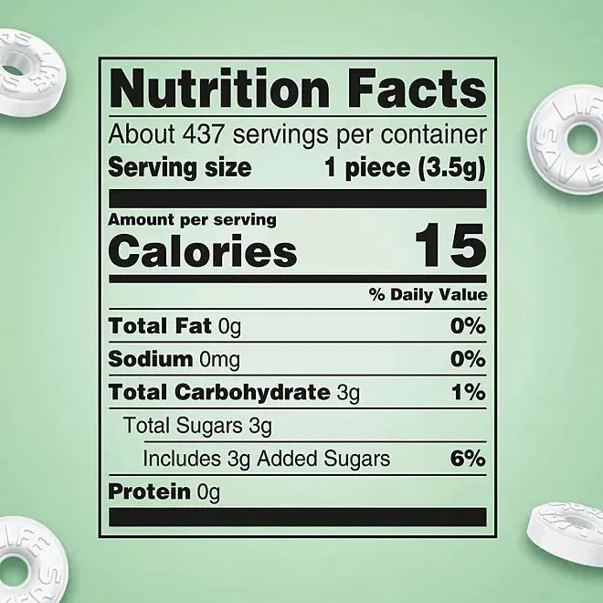 Life Savers Wint-O-Green Mints Hard Candy: 3LB Bag