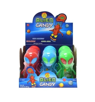 Alien Twist-N-Lik Candy: 12-Piece Display