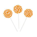 Orange Petite Swirl Lollipops - Orange: 24-Piece Bag