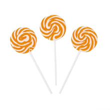 Orange Petite Swirl Lollipops - Orange: 24-Piece Bag