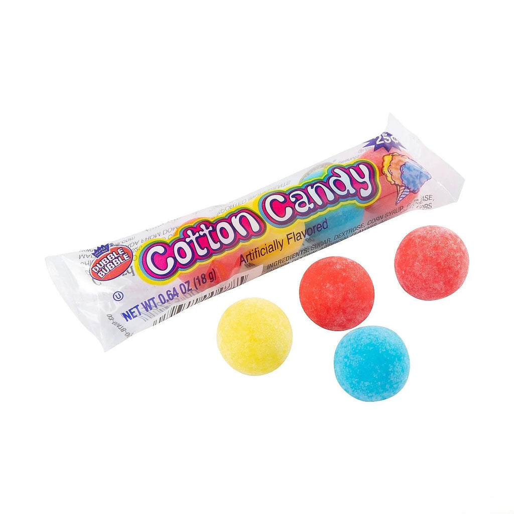 Dubble Bubble Cotton Candy Gumball Tubes: 36-Piece Box
