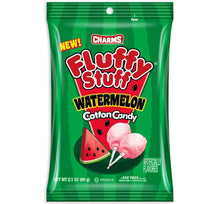 Charms Fluffy Stuff Cotton Candy - Watermelon: 24-Piece Box