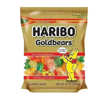 Haribo Gold-Bears Gummy Bears Candy Stand Up Peg Bags: 8-Piece Case