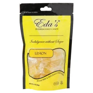 Eda's Sugar Free Hard Candy Drops - Lemon Peg Bags: 12-Piece Case