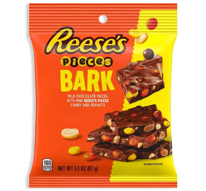 Reese's Pieces Bark with Peanuts Peg Bags: 12-Piece Box