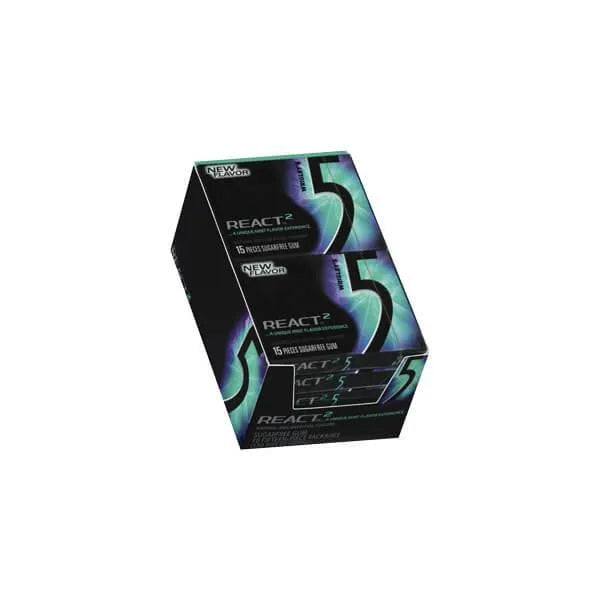 5 Gum Sugar Free Slim Packs - React Mint: 10-Piece Box