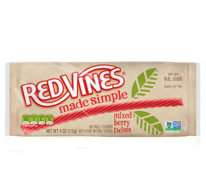 RED VINES Made Simple Twists Tray - Mixed Berry: 12-Piece Case