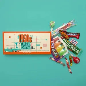 Classic Nostalgic 1950's Candy Gift Box: 6-Piece Case