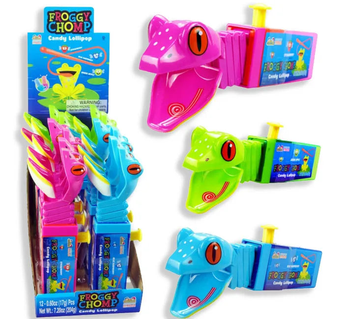 Froggy Chomp Candy Lollipop: 12-Piece Display