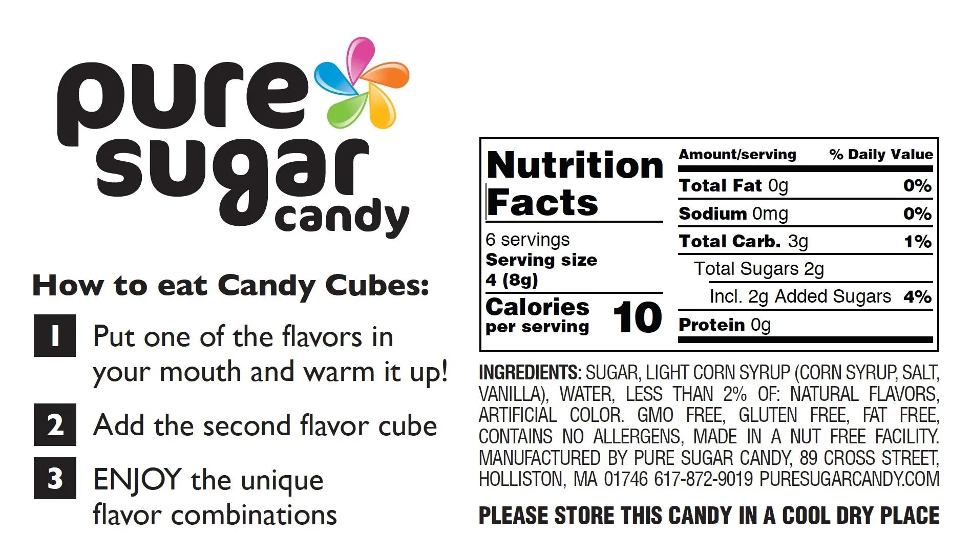 Pure Sugar Candy Cubes - Cotton Candy