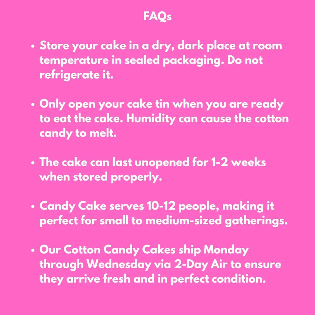 City Pop Rainbow Cotton Candy Cake