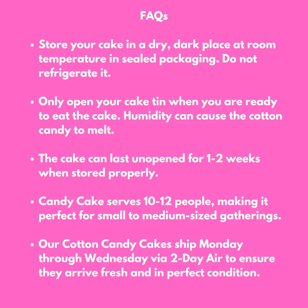 City Pop Rainbow Cotton Candy Cake