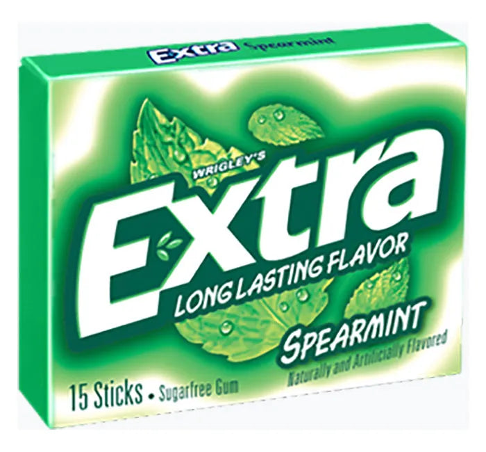 Extra Spearmint Sugar Free Gum: 10-Piece Box