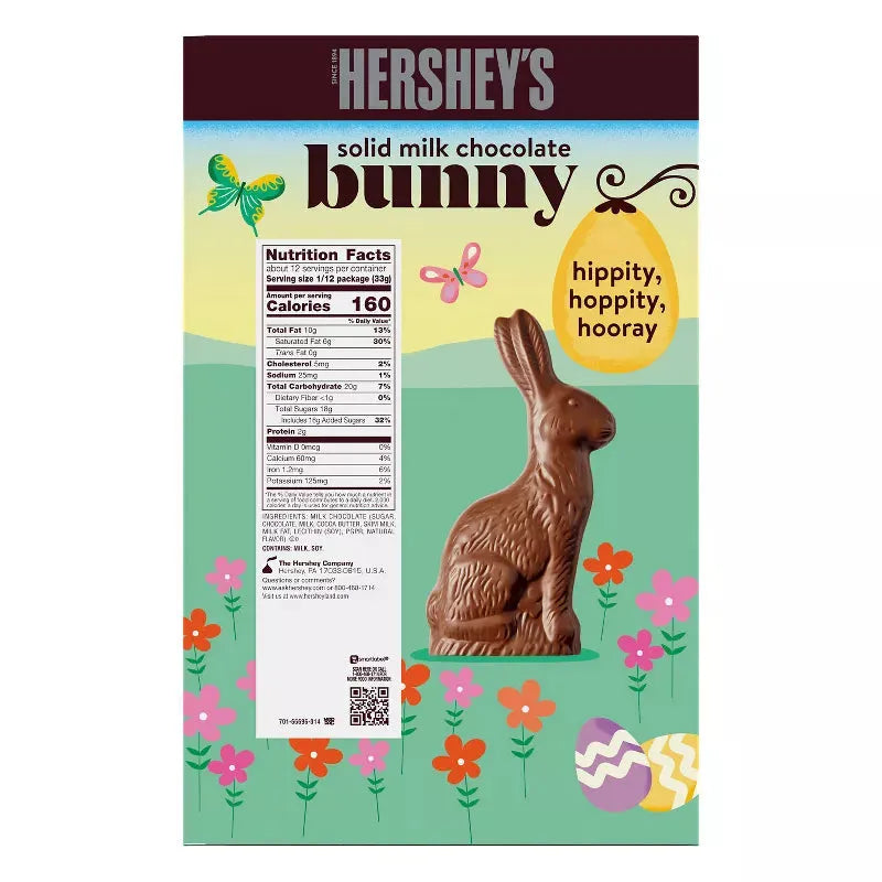 Hershey's Solid Milk Chocolate Bunny: 14-Ounce Gift Box