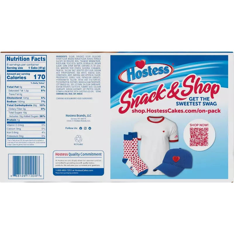 Hostess Cinnamon Streusel Coffee Cake: 8-Piece Box