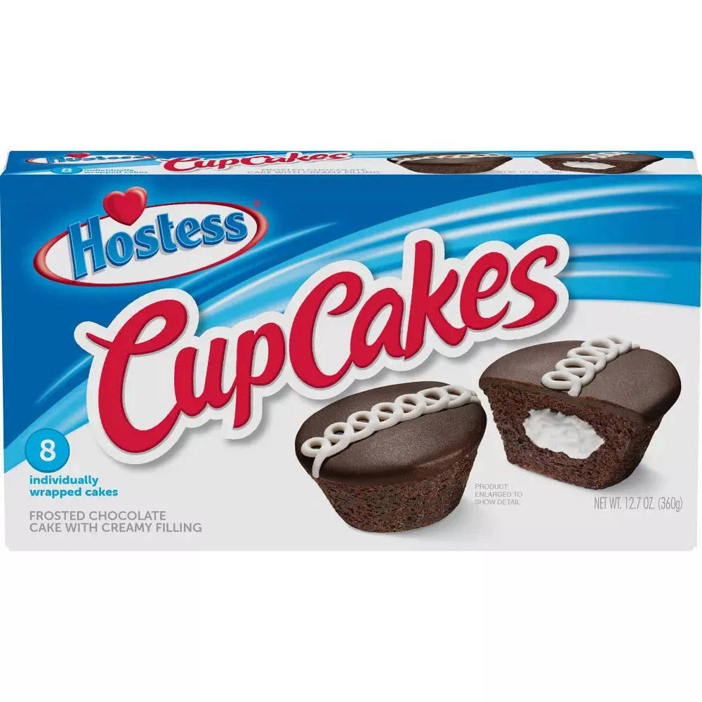 Hostess Chocolate Cup Cakes: 8-Piece Box