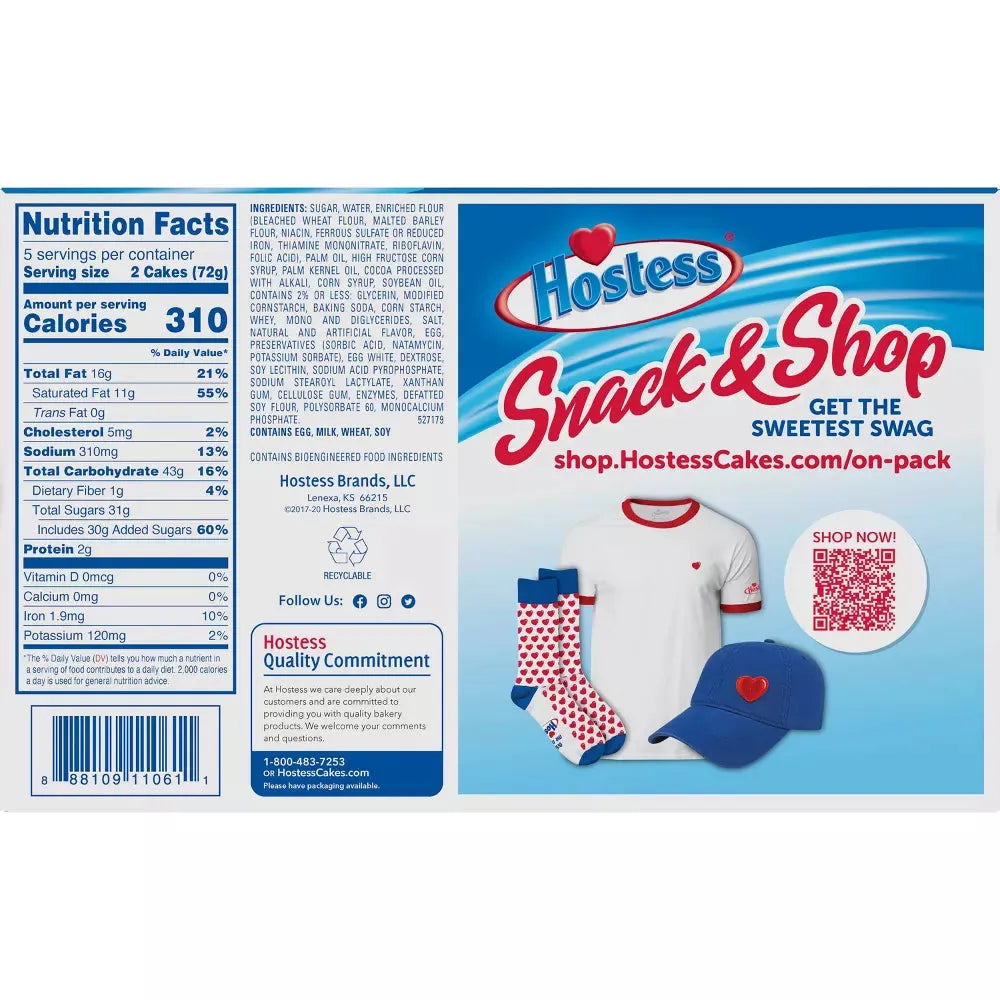 Hostess Ding Dongs Snack Cakes: 10-Piece Box