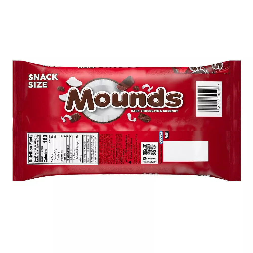 Mounds Snack Size Candy Bars: 18-Piece Bag
