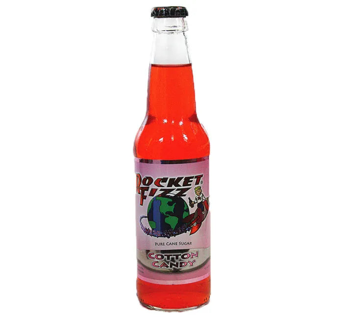 Rocket Fizz Soda - Cotton Candy: 24-Piece Case