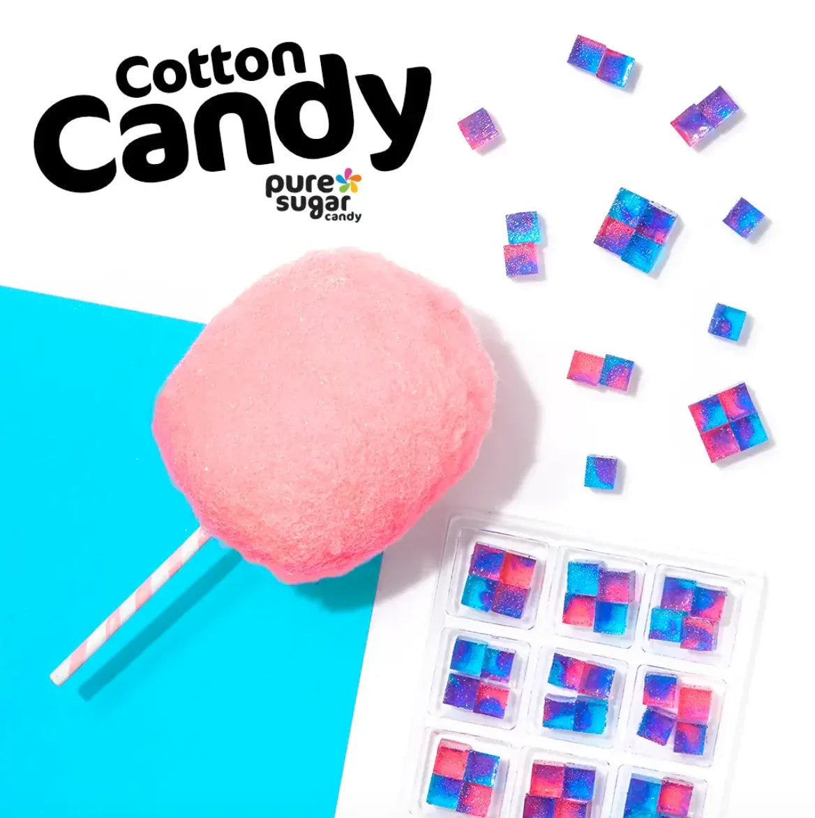 Pure Sugar Candy Cubes - Cotton Candy