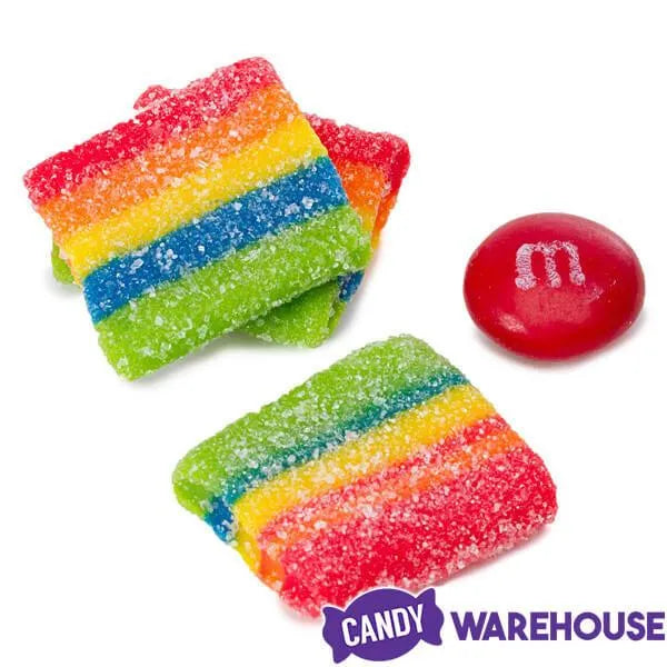 AirHeads Xtremes Bites Mini Sour Candy Belts - Rainbow Berry: 9-Ounce Bag