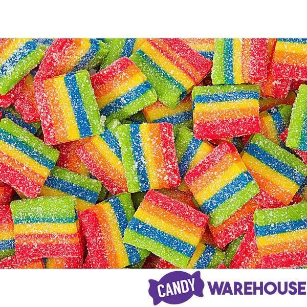 AirHeads Xtremes Bites Mini Sour Candy Belts - Rainbow Berry: 9-Ounce Bag