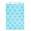 Aqua Blue Casablanca Pattern Candy Bags: 25-Piece Pack