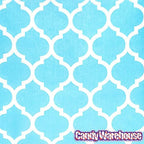 Aqua Blue Casablanca Pattern Candy Bags: 25-Piece Pack