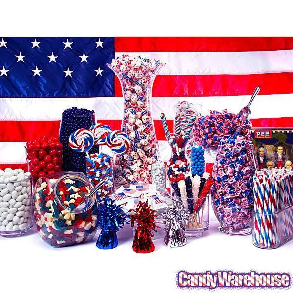 Patriotic Hard Candy Twists - Peppermint: 2LB Bag