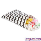 Black Chevron Stripe Candy Bags: 25-Piece Pack