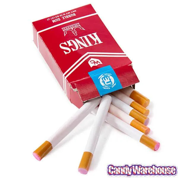 Bubble Gum Candy Cigarettes Packs: 24-Piece Box