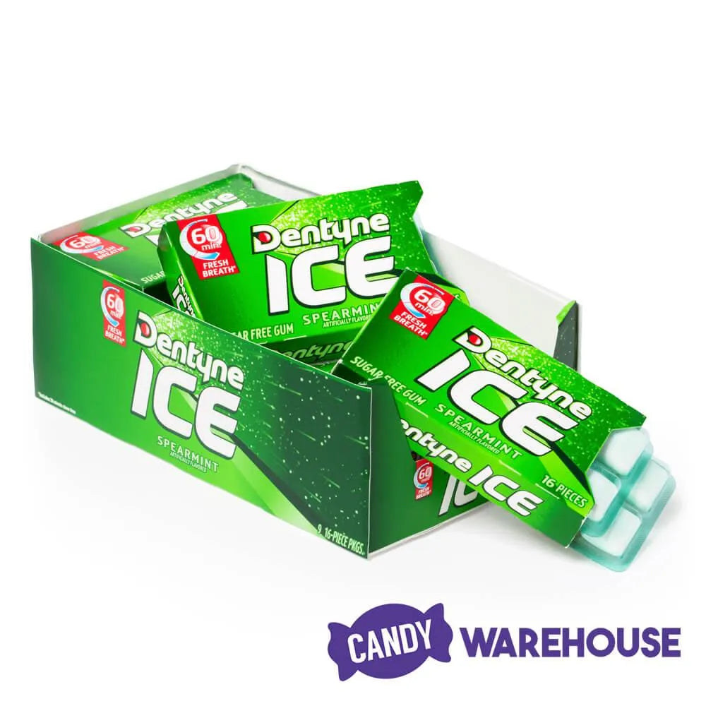Dentyne Ice Sugar Free Gum Packets - Spearmint: 9-Piece Box