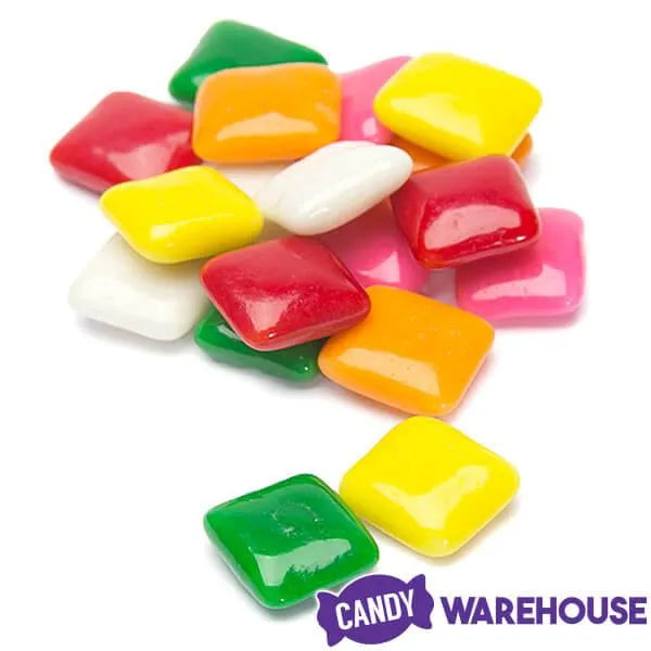 Dubble Bubble Chiclets Chewing Gum Tabs - Assorted Colors: 24LB Case