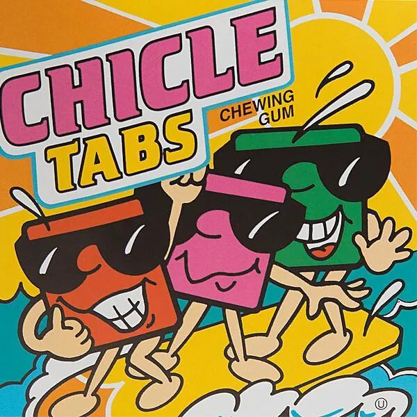 Dubble Bubble Chiclets Chewing Gum Tabs - Assorted Colors: 24LB Case