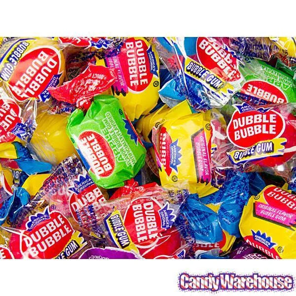 Dubble Bubble Mixed Assortment of Bubblegum: 185-Piece Bag