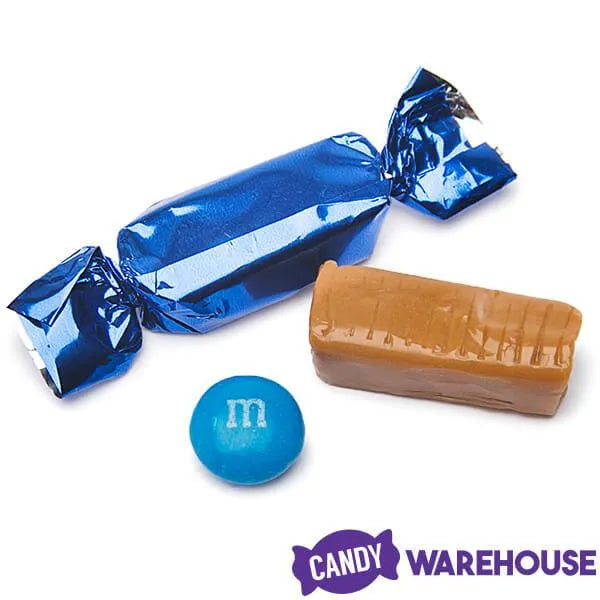 Foiled Caramel Candy - Navy Blue: 180-Piece Bag