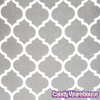 Grey Casablanca Pattern Candy Bags: 25-Piece Pack