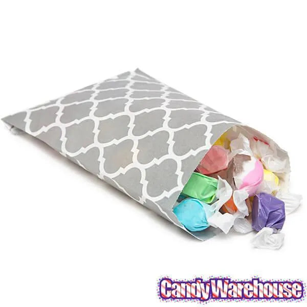 Grey Casablanca Pattern Candy Bags: 25-Piece Pack