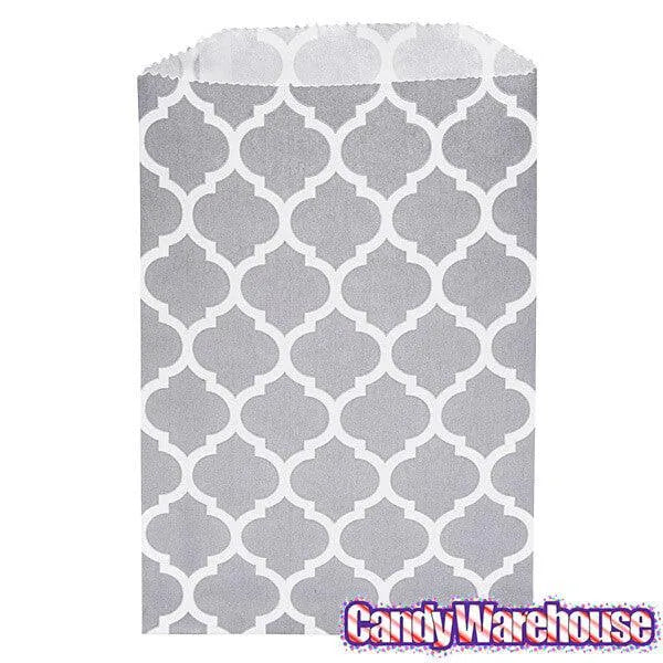 Grey Casablanca Pattern Candy Bags: 25-Piece Pack