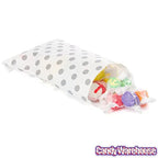 Grey Polka Dot Candy Bags: 25-Piece Pack