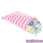 Hot Pink Chevron Stripe Candy Bags: 25-Piece Pack