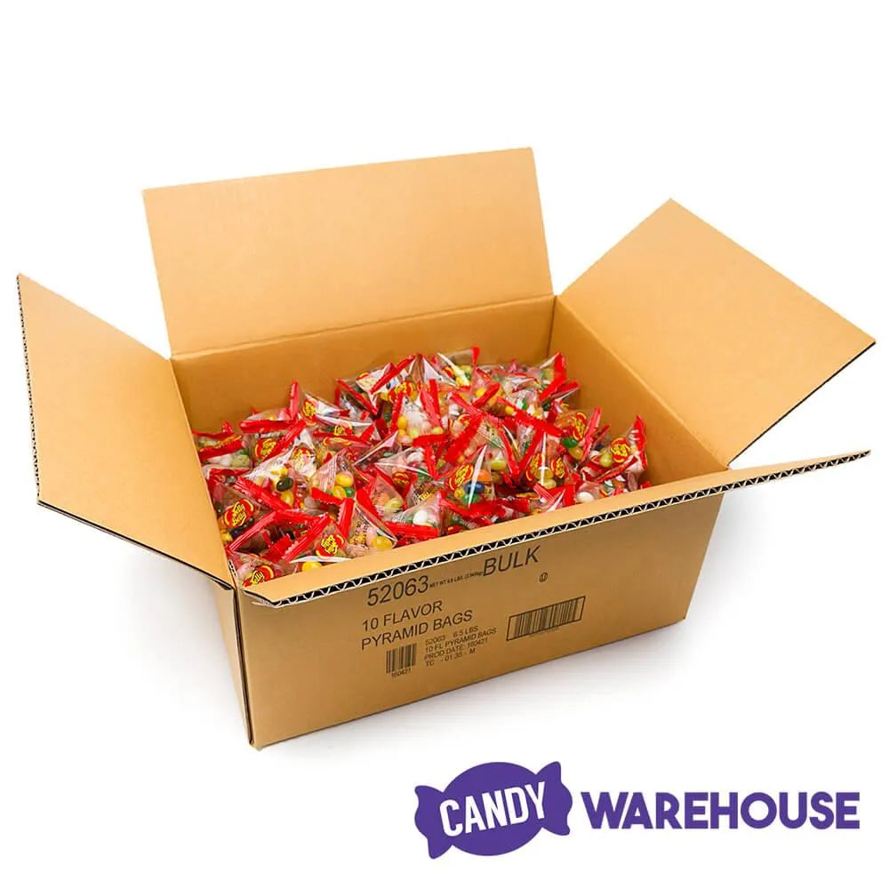 Jelly Belly 10 Flavors Jelly Beans Pyramid Packs: 250-Piece Box