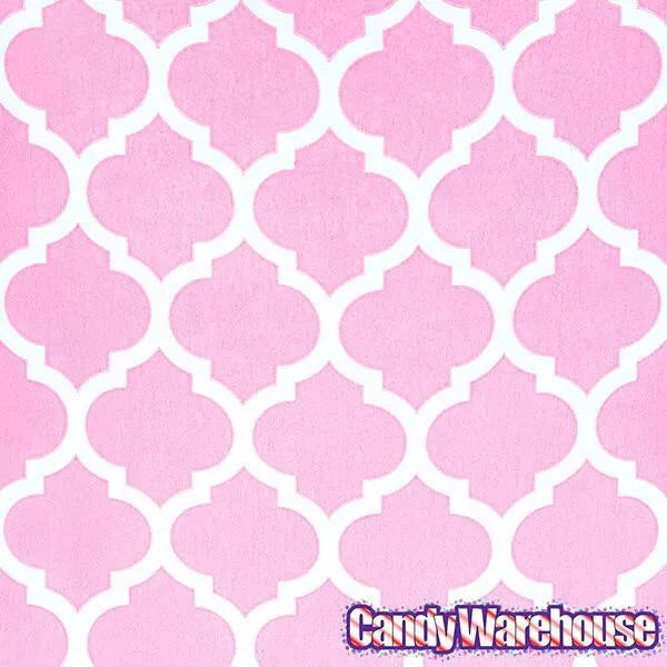 Light Pink Casablanca Pattern Candy Bags: 25-Piece Pack