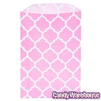 Light Pink Casablanca Pattern Candy Bags: 25-Piece Pack
