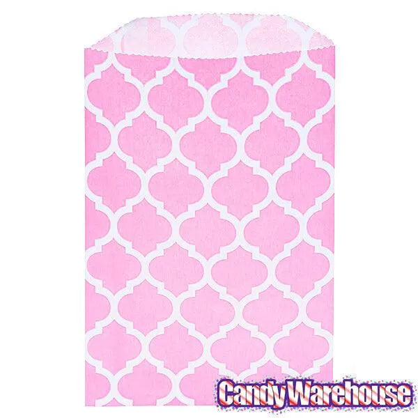 Light Pink Casablanca Pattern Candy Bags: 25-Piece Pack