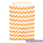 Orange Chevron Stripe Candy Bags: 25-Piece Pack