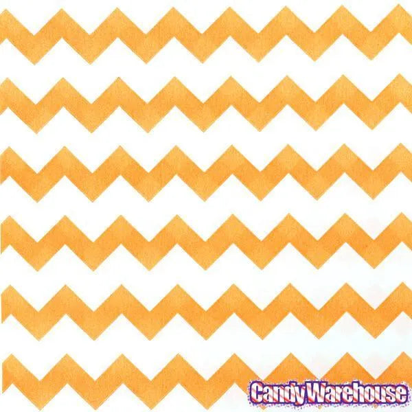 Orange Chevron Stripe Candy Bags: 25-Piece Pack