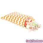 Orange Chevron Stripe Candy Bags: 25-Piece Pack