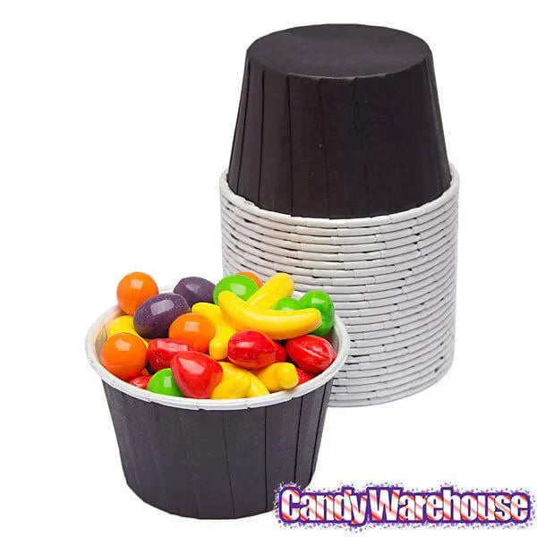 Paper 4-Ounce Candy Cups - Black: 25-Piece Pack